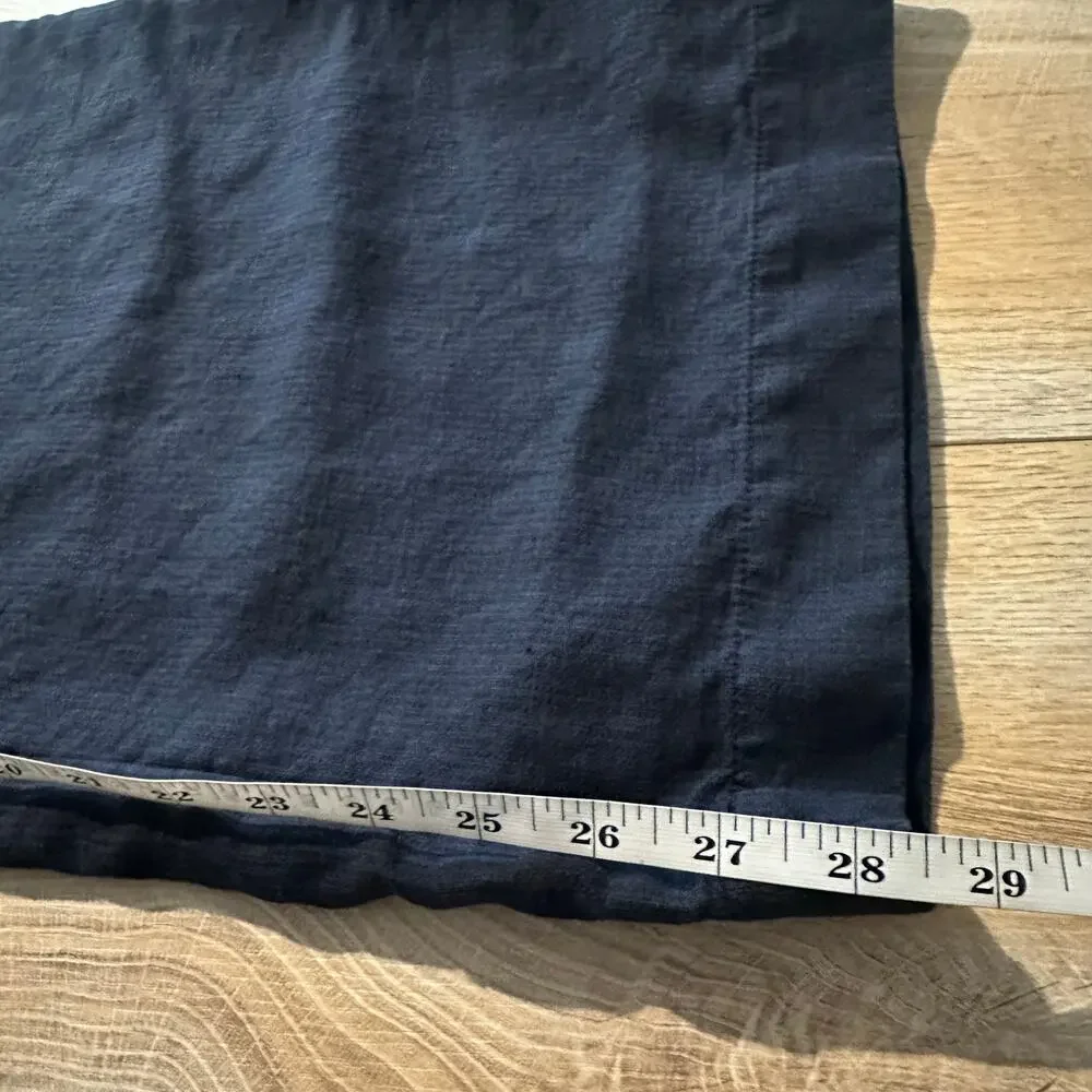 Banana Republic High Rise Wide Leg Studio Pant Navy Blue 12 826947